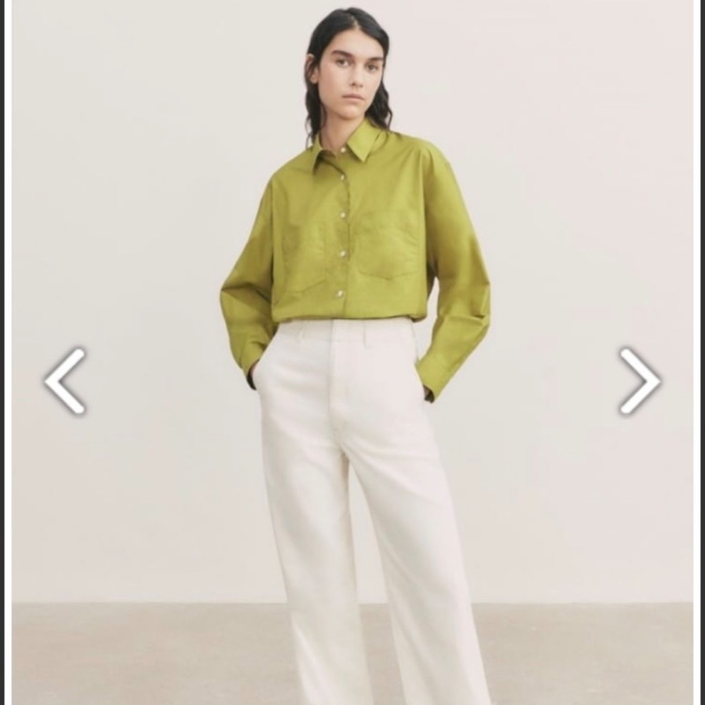 Uniqlo U Green Button Up Shirt